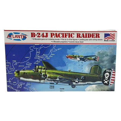 #ad Atlantis B 24J Pacific Raider Model Kit Plane Fighter 1:92 Scale 2023 Open Box $21.97