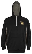 Outerstuff Army Black Knights NCAA 1/4 Zip Performance Fleece Hoodie, Black