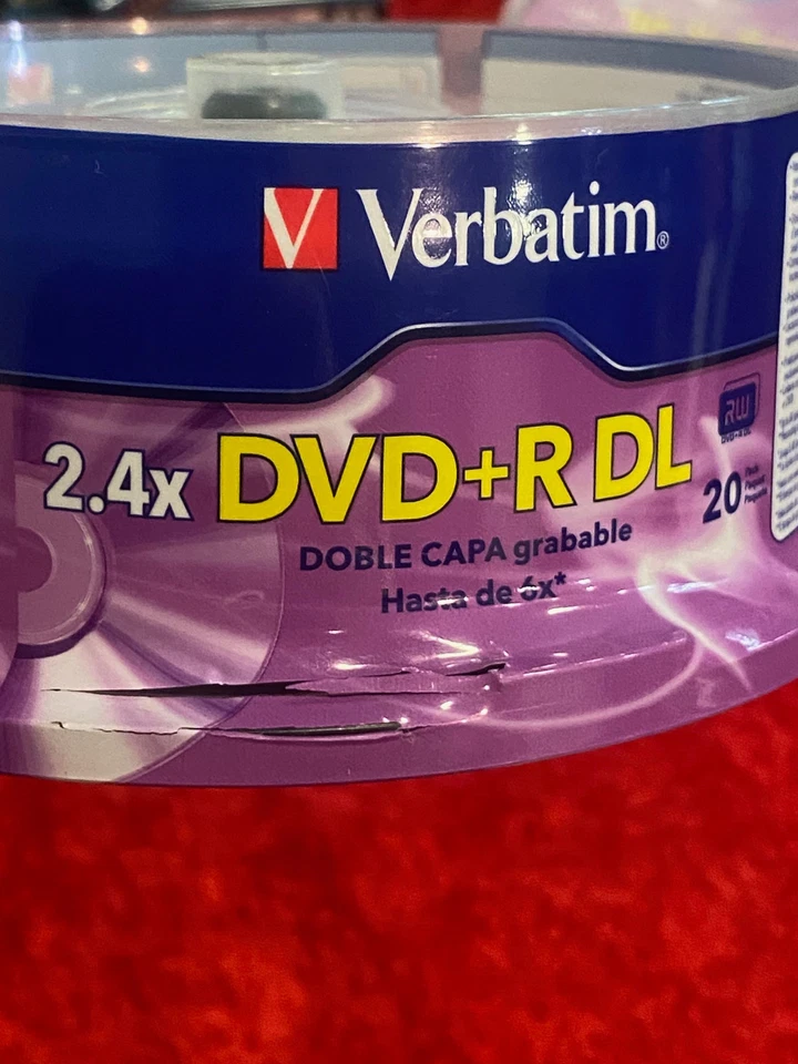 20 Pack Verbatim 2.4x DVD+R DL  8.5 GB Double Layered Recordable up to 6x - Image 4 of 4