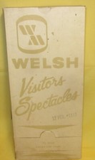 Vintage Welsh Safety Glasses Full Dispenser Box of 12 Smoke Visitors Spectacles