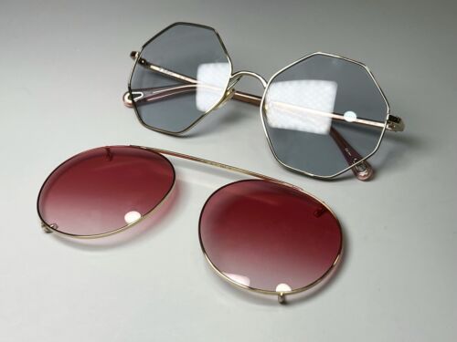 Nuevas Gafas de Sol Chloe Mujer CH0041S 004 Metal Dorado Habana Rosa 57-145 Italia - Imagen 2 de 18