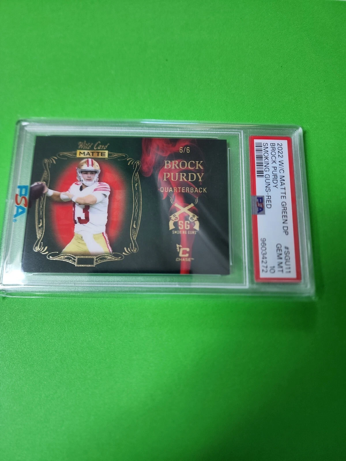 Brock Purdy Wild Card Matte Green Draft Picks Smoking Guns #SGU11 Red