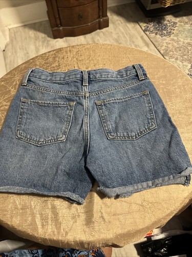 Old Navy girls 10- Slouchy Straight High rise with adjustable waist Jean shorts - Picture 7 of 13
