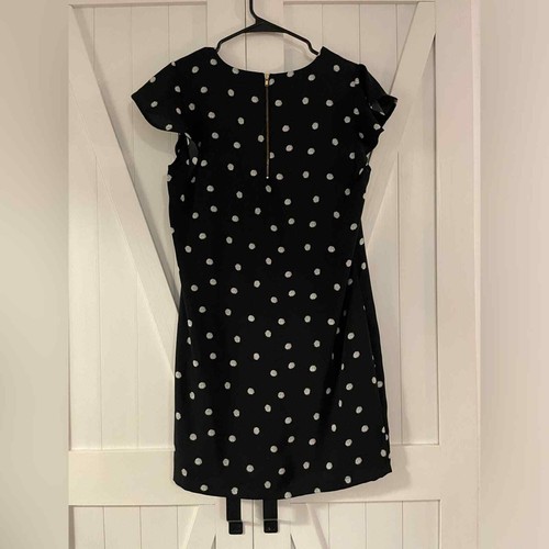 Adrienne Vittadini Size 4 Lightweight cap sleeve Black and White Polka Dot Dress - Picture 5 of 5
