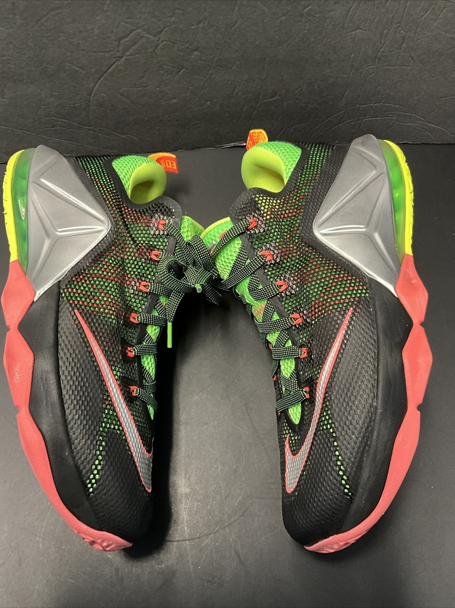 Nike Zoom Lebron XII Low Sz 14 Remix Green Pink #724557-003 | eBay