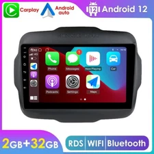 For Jeep Renegade 2016-20 Car Radio Stereo Carplay Android 12 GPS WiFi BT Player