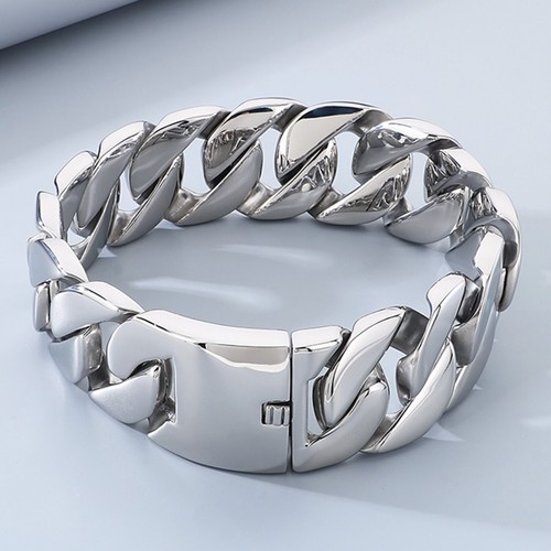 43mm New Super Heavy 316L Stainless Steel Curb Cuban Link Chain Choker Necklace - Picture 2 of 8
