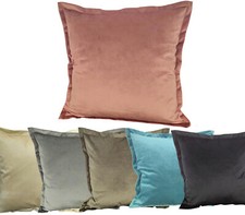 Kissenbezug Samt Kissenhülle Reißverschluss Dekokissen Velvet Sofa weich + Steg