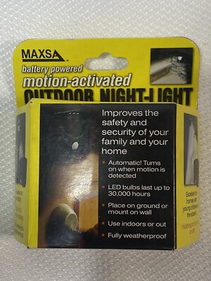 Outdoor & Indoor Night Light Maxsa Battery Powered Motion Activated 40342