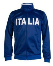 Italien 1970 Fußball Jacke Blau Vintage Track Fußball Retro Stil