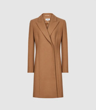 Reiss Evie Wool Blend Mid Length Overcoat 8, £325