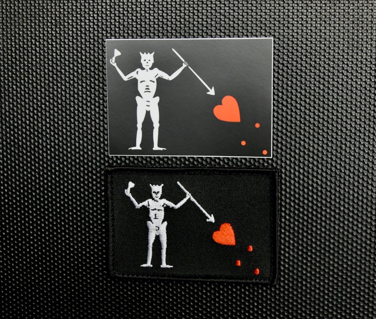 Blackbeard Pirate Flag Patch & Decal Set 3