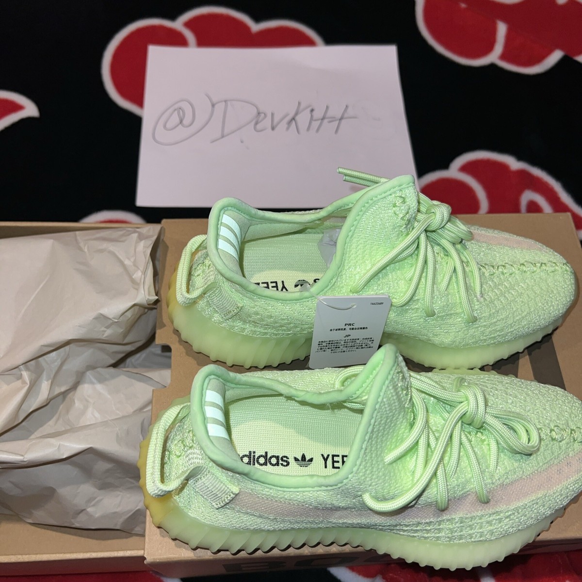 Size adidas Yeezy Boost GID 350 V2 Glow EG5293 193093417166|