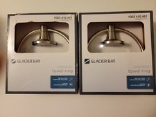 2 Glacier Bay Cooperton Brushed Nickel Towel Ring