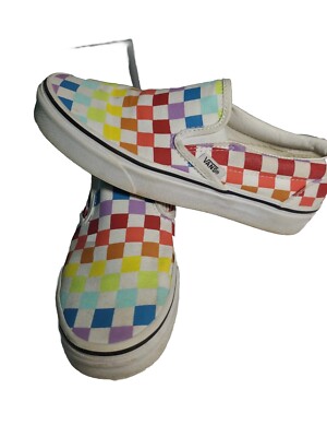 Vans Off The Wall Shoes Womens Sz Rainbow Checkerboard