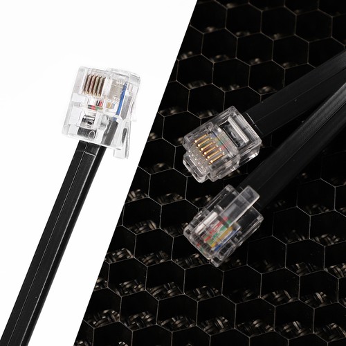 Ligne Extension RJ12 6P6C Combiné Téléphonique Récepteur Fil Câble Noir 8.4Ft - Photo 4/5