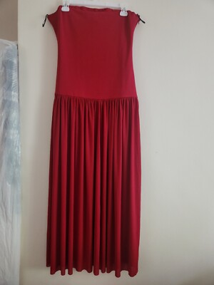 H&M bandeau long dress strapless maxi red Sz L BNWT | eBay H&M bandeau long dress strapless maxi red Sz L BNWT | eBay