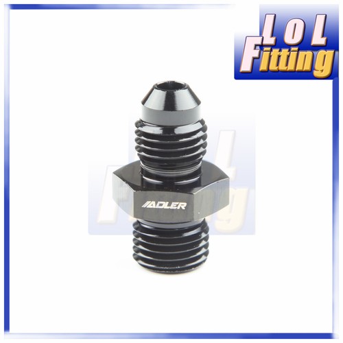 US SHIP 2PCS Aluminum -4 AN AN4 Male To M12x1.25 Straight Fitting Adapter Black - Picture 4 of 7