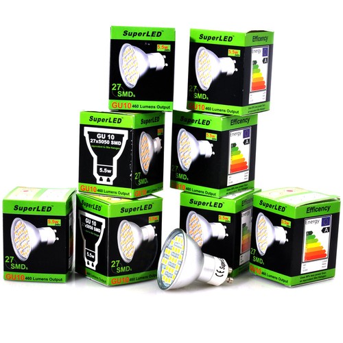 GU10 LED Dimmable & Non-Dimmable Spot Light Bulbs Warm White 5.5w 240V 460 Lumen - Picture 8 of 8