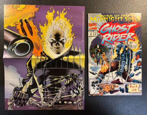 Ghost Rider 31 KEY Issue with POSTER 1st app MIDNIGHT SONS V 3 Vengeance 1 Copy - Picture 1 of 3