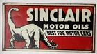 Vintage Design Sign Sinclair Motor Oils Best For Motor Cars 16" x 8.5"