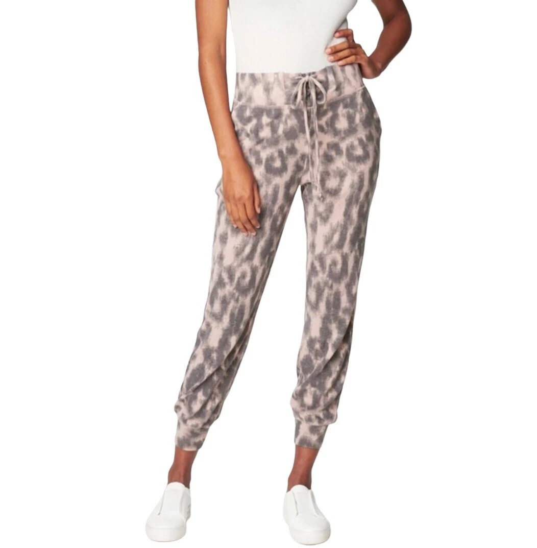 Blank NYC Animal Print Cloud Jersey Joggers Pink Size Small NWT eBay