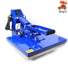 Upgraded Auto Open Heat Press Machine Clamshell 16x20 Slide Out Base T Shirt htv