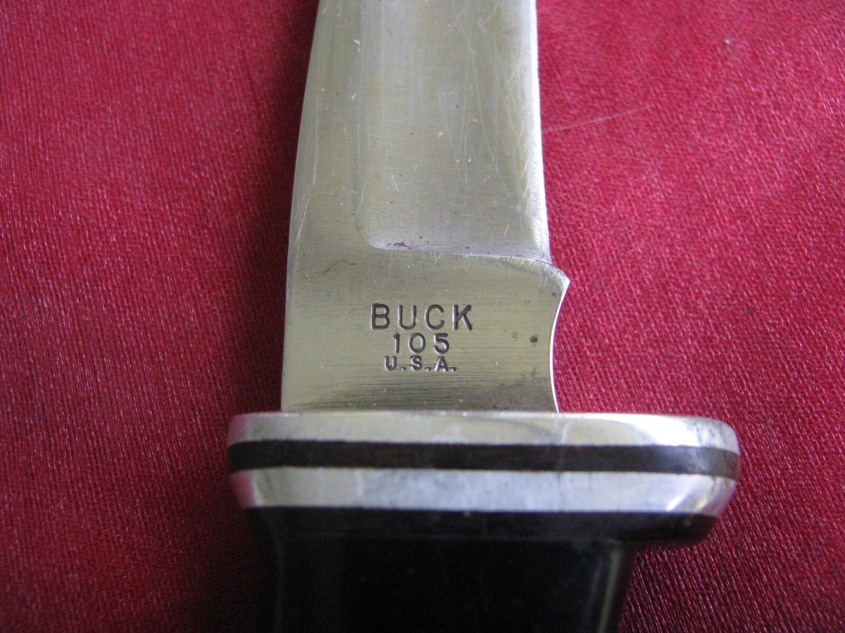 Vintage Buck #105 Pathfinder Hunting Knife, 3-Line Stamp | eBay