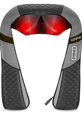 RENPHO Shiatsu Shoulder Neck Back Deep Knead Massager with Heat Vibration SNM060