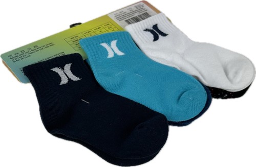 Hurley Toddler 6 Pk Multicolor Ankle Polyester Cushion Logo Sock Set Sz 2-4 Yrs - Picture 2 of 2