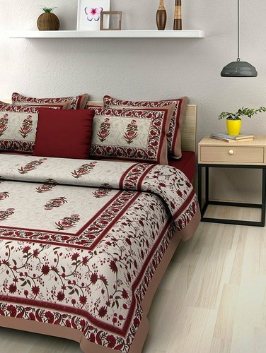 King Size Cotton Double Bed Bedsheet 