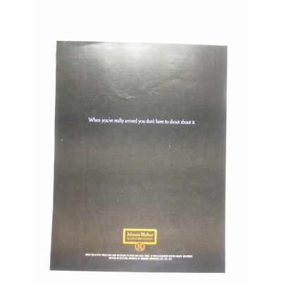 Johnnie Walker Black Label Scotch Whisky 12 Years Old Print Ad 1971