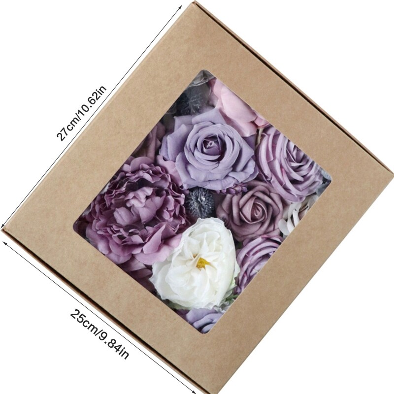 Taro Artificial Flowers Box Set for DIY Wedding Bouquets Centerpieces