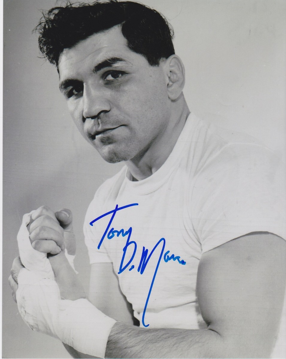 TONY DEMARCO Signed Autograph Auto 8x10 Boxing Champion Picture