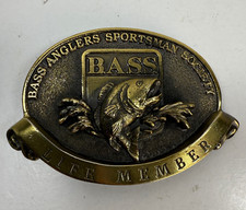 Bass Anglers Sportsman Society Belt Buckle Life Member Great American Buckle Co