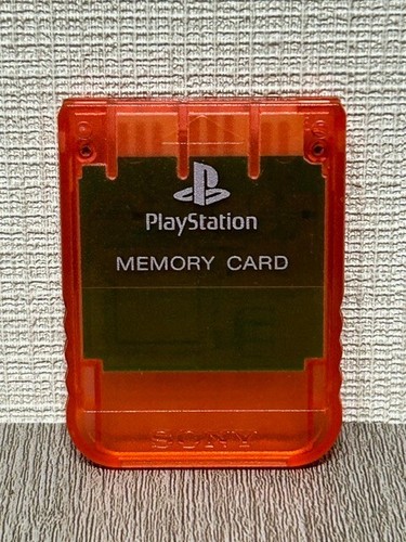 Genuine Clear Red Sony Playstation 1 PS1 1MB Memory Card - Tested & Working - Picture 3 of 4