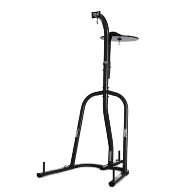 PUNCHING BAG STAND 2 Station Dual Heavy Duty Powder Coated Steel Boxing