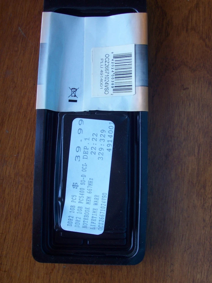 OC Technology OCZ 1GB DDR2 PC2-5400 Dual Channel Memory - OCZ26671024VSO - Image 2 of 2