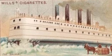 Imperial Tobacco Co celebrated ships Cigarette Trade Card Will's vintage a4-14