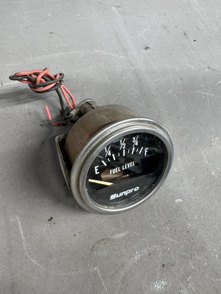Nuevo de Lote Antiguo Sunrpro Tanque de Combustible Nivel Gas Medidor Arrastre Carreras Rata Hot Rod Ford Chevy Foto 2 de 4