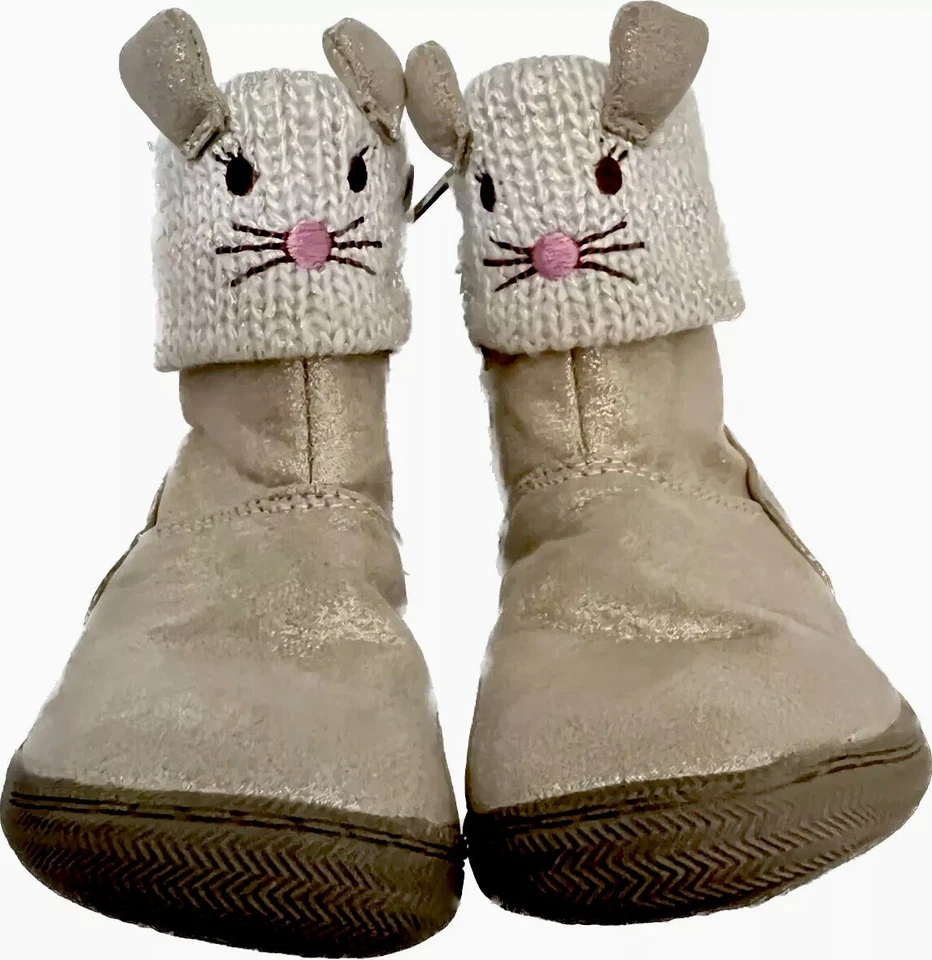 Koala Niños Toys R Us Bebés Niñas Tejido Dorado Top Conejo Botas de Invierno Talla 5 Foto 2 de 4