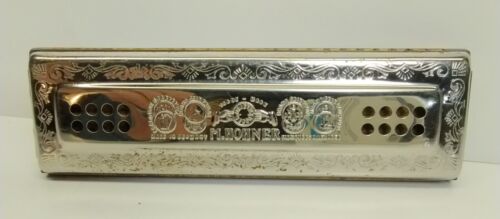The Echo Harp Harmonica M Hohner Double Sided Key C/G Made In Germany 56/96 Rare - Picture 12 of 21