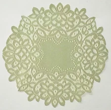 Lace Doilies Two 11" Round Sage Artistry Table Accents Livingroom Bedroom