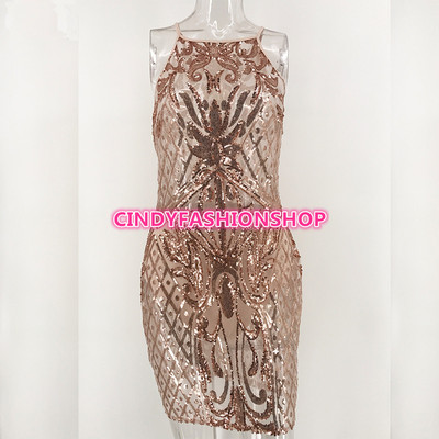 Summer Women Sequin See Through Sleeveless Body con Sexy Party Night Club  Dress | eBay
