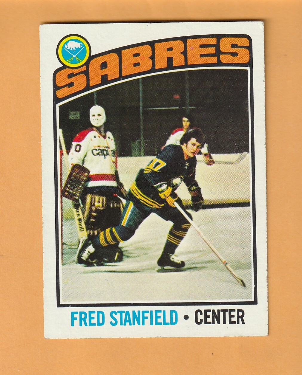 Fred Stanfield Buffalo Sabres 1976-77 Topps #58 7B