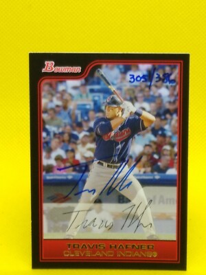 GR社製 1HX #725 Haefner Signature Travis Hafner 2006 Bowman AUTOGRAPH #105 Cleveland Indians ***305