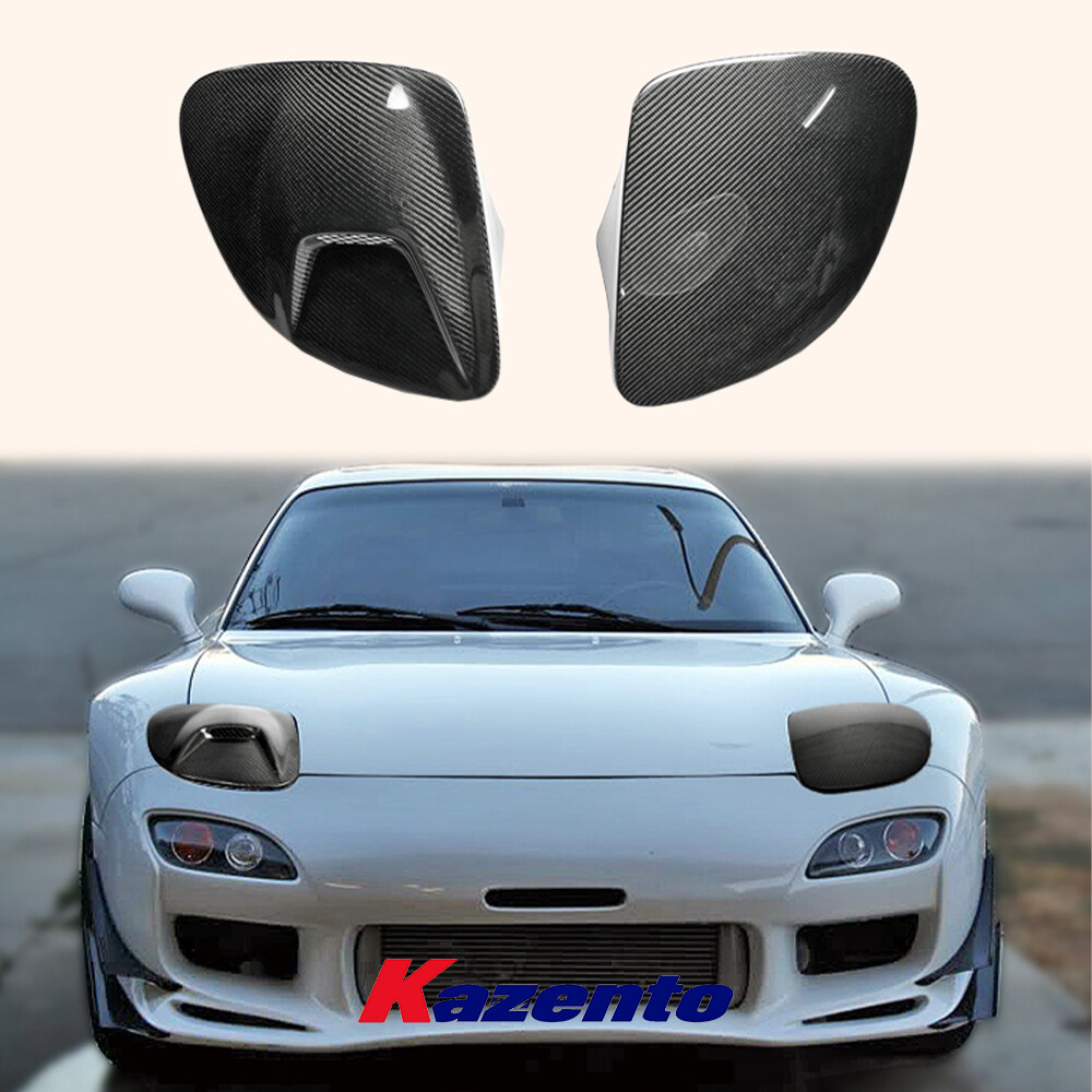 Front Bumper Vented Headlight Cover Pair For Mazda RX-7 FD RX7