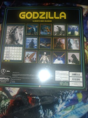 GODZILLA with Legacy Characters 2025 11  X 22  16 Month Wall Calendar NEW 2025