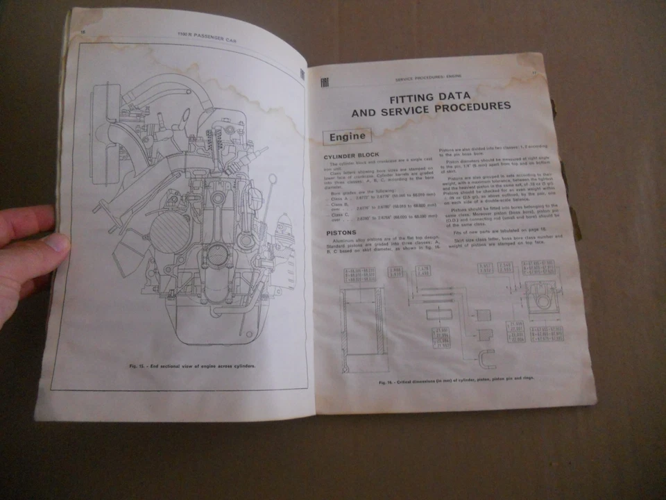 Original Fiat 1966 1967 1100R Shop Service Repair Manual - Изображение 4 из 4