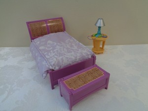 Details About Fisher Price Loving Family Dollhouse 3 Piece Bedroom Set Very Good Condition